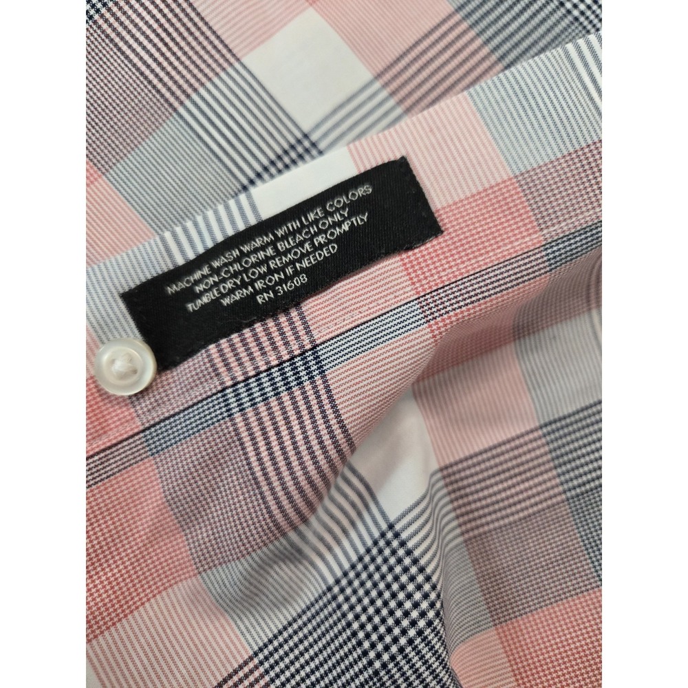 Jos A Bank Travelers Collection Plaid Cotton Button Down Long Sleeve Shirt Large - Picture 5 of 6